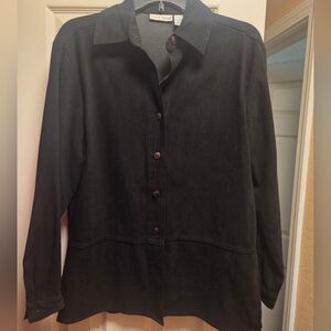 Croft & Barrow Black Button Down Top or Shacket